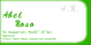 abel moso business card